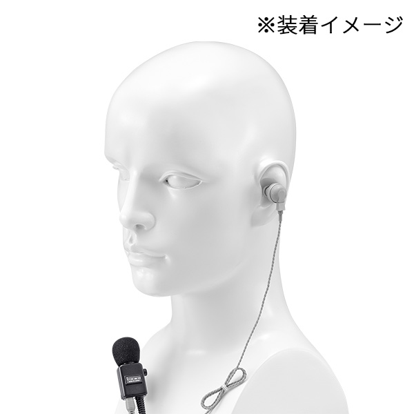 イヤホン カナル型イヤホン グレー EH-15 装着イメージ