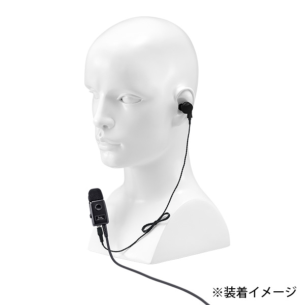 タイピンマイク HM-179PI装着イメージ アイコム iCOM