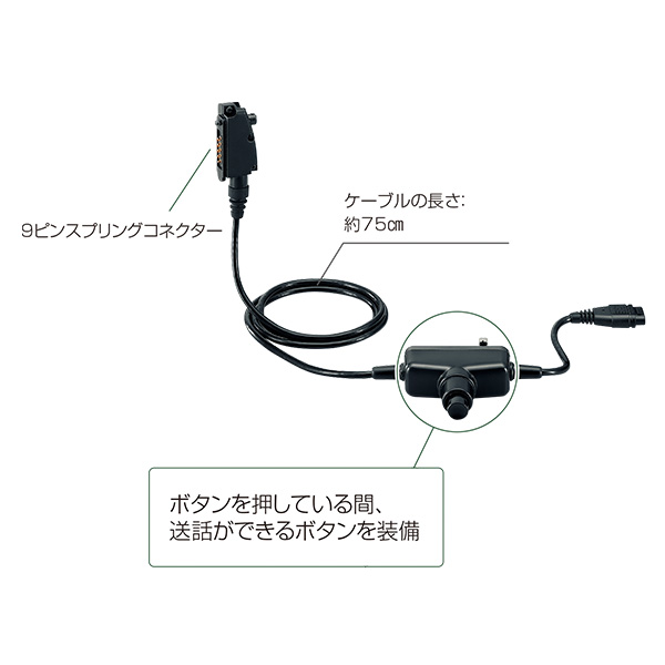 通話スイッチ内蔵型接続ケーブル OPC-637
