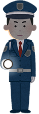 夜間警備員のイラスト