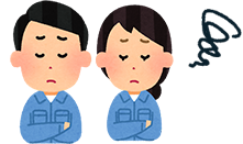 困った警備員のイラスト